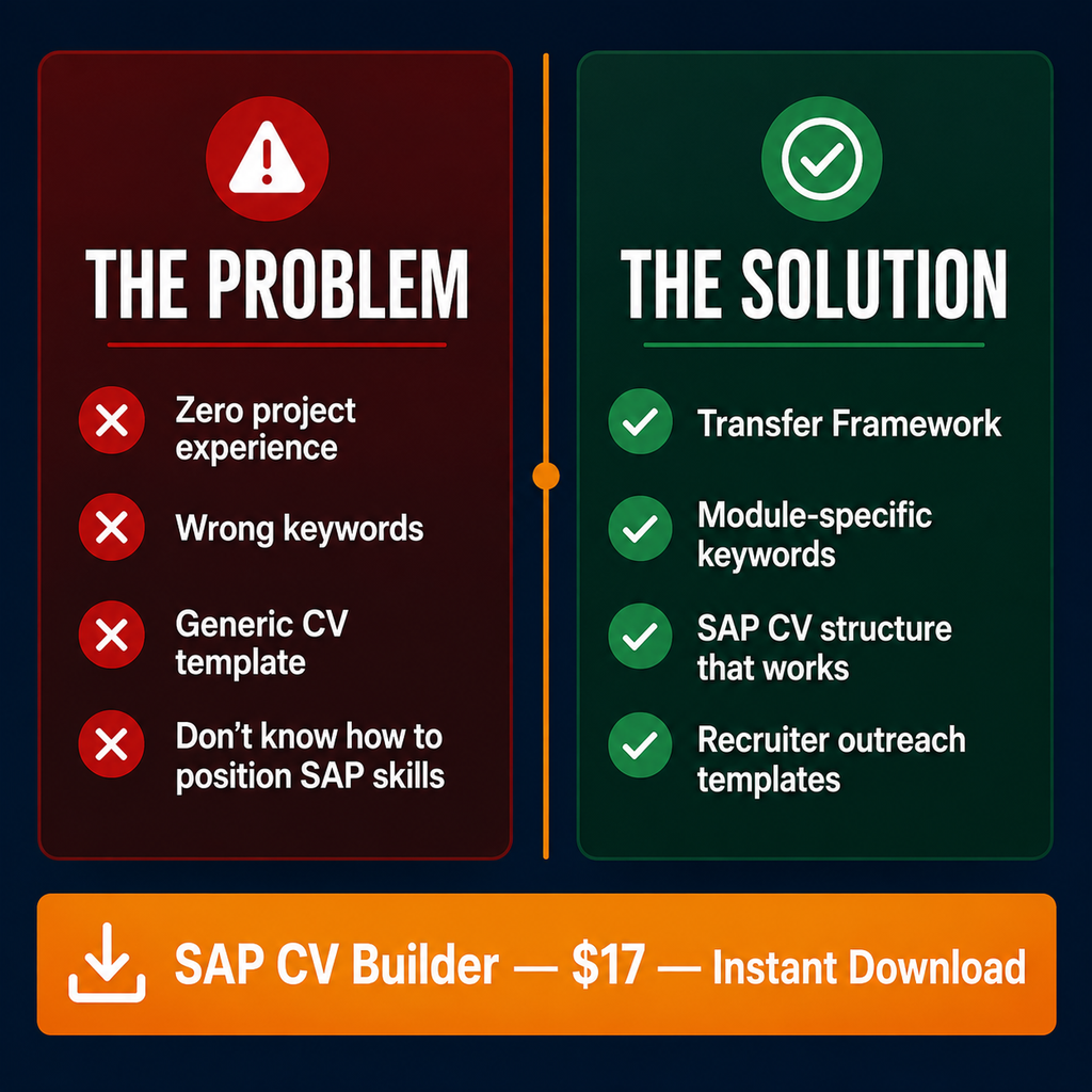 SAP CV Builder — Zero Experience Edition