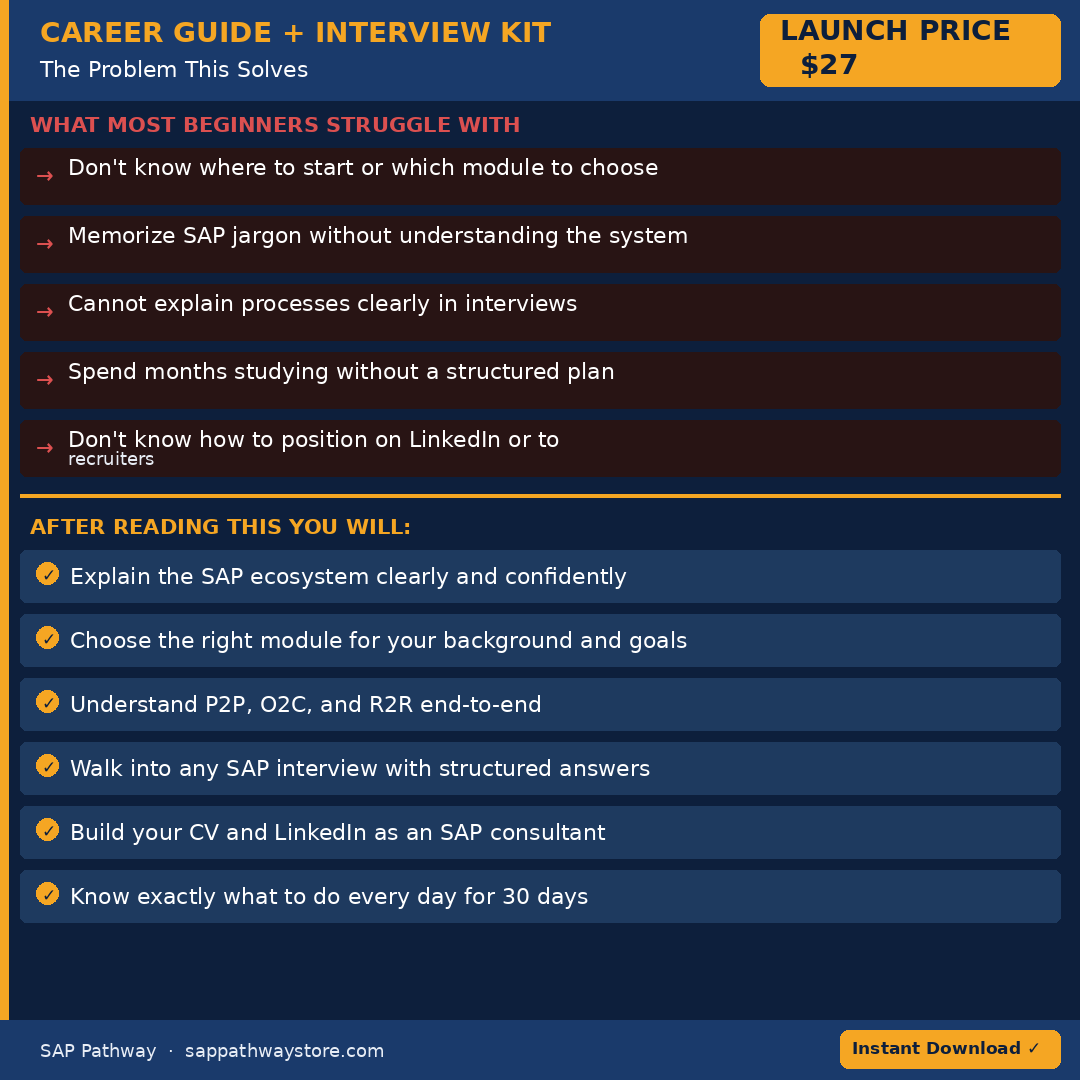 Career Guide: Become an SAP Consultant (S/4HANA) From Zero + Interview Kit