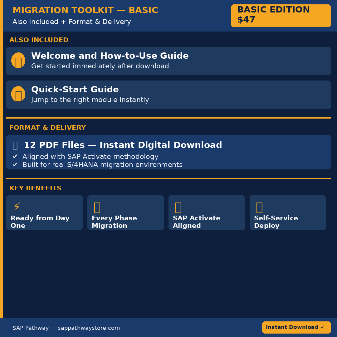 S/4HANA Migration Toolkit — Basic